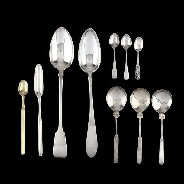 group-of-english-continental-silver-flatware