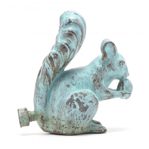 bronze-squirrel-form-lawn-sprinkler