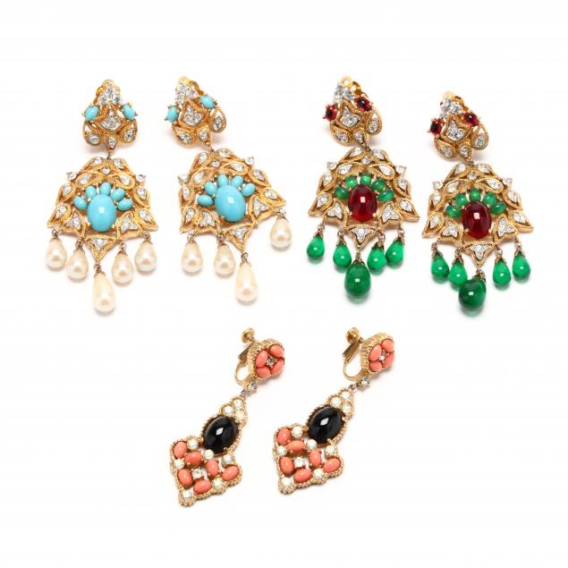 three-pairs-of-costume-earrings