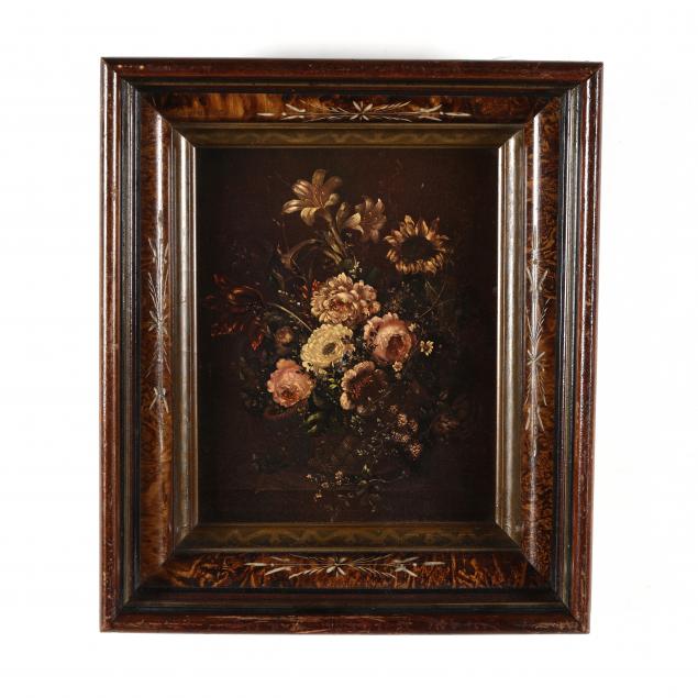 framed-vintage-print-of-a-victorian-floral-still-life