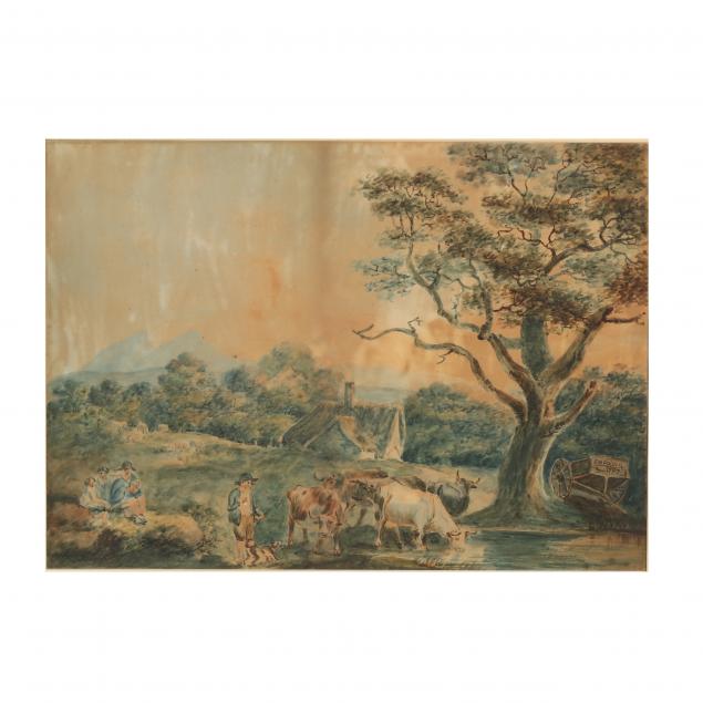 nicholas-pocock-british-1740-1821-pastoral-english-landscape