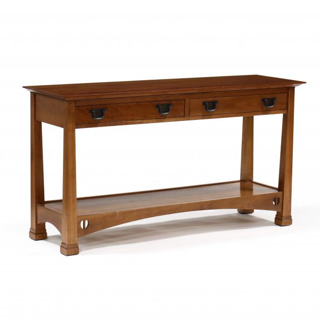 stickley-mission-cherry-console-table-server