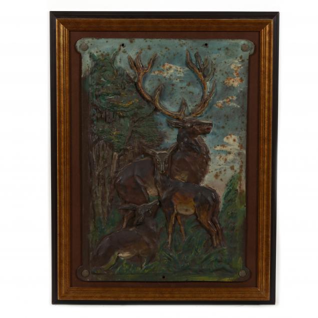 iron-relief-plaque-of-deer