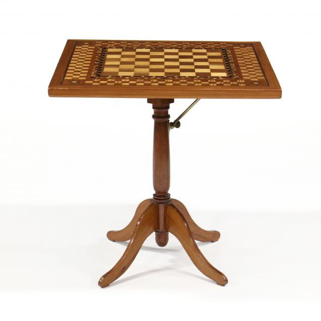 a-checkerboard-inlaid-tilt-top-game-table