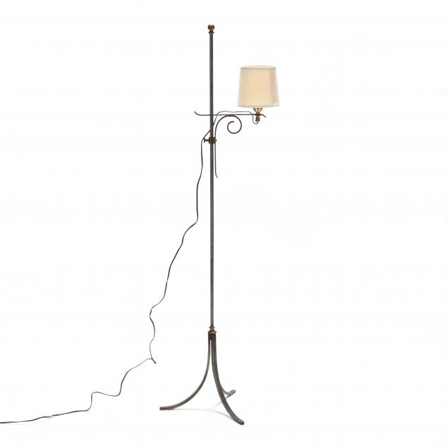 colonial-style-steel-and-brass-floor-lamp