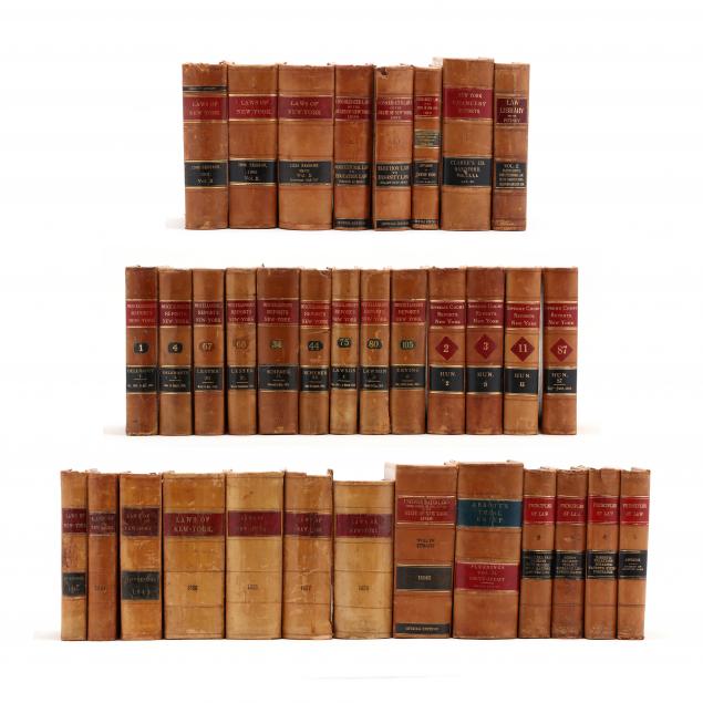 collection-of-34-leather-bound-new-york-state-law-books-1840s-1920s