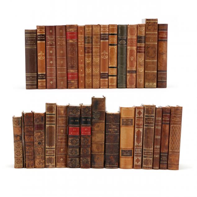 thirty-30-european-leather-bound-books