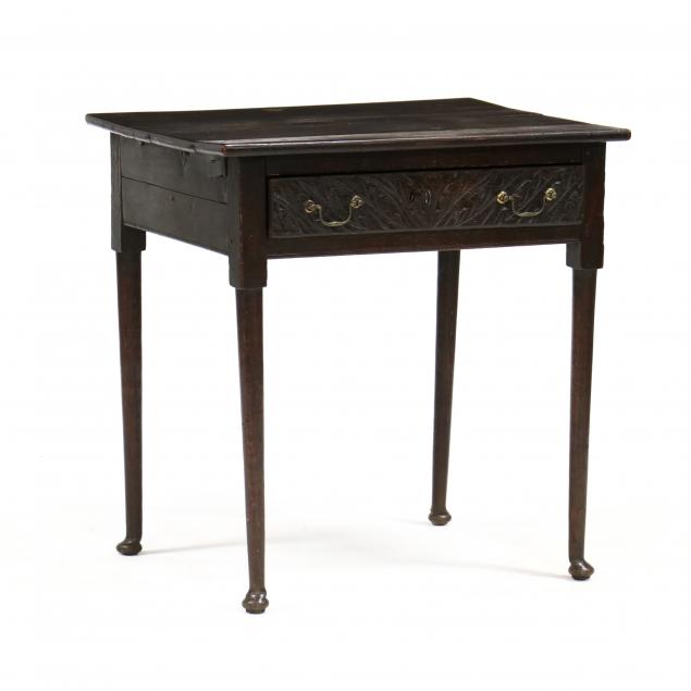 antique-transitional-english-oak-one-drawer-work-table