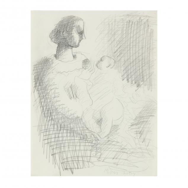 milton-avery-ny-ct-1885-1965-mother-child-5