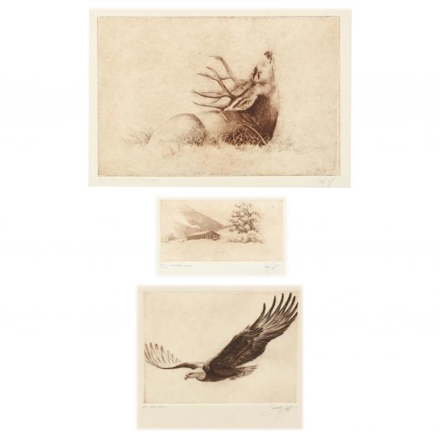 sandy-scott-american-born-1943-three-etchings