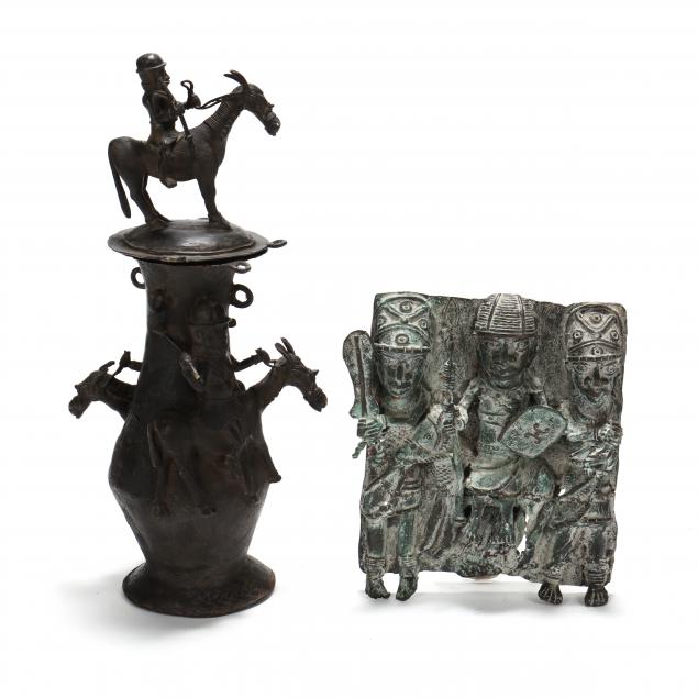 benin-two-sizable-bronze-works