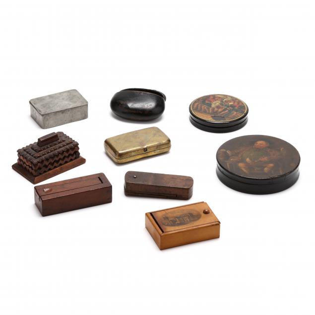 nine-antique-continental-snuff-boxes
