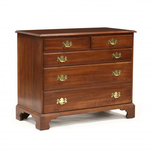 henkel-harris-black-cherry-chippendale-style-bachelor-s-chest