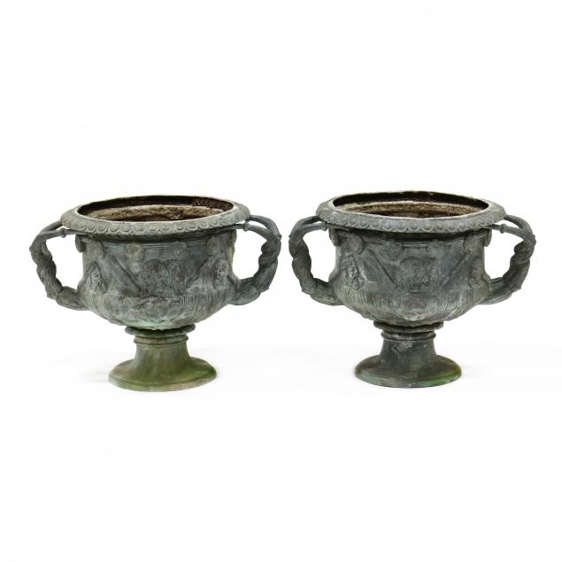 pair-of-roman-style-cast-bronze-garden-urns