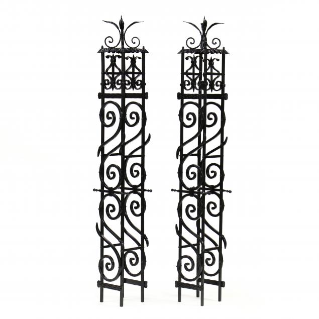 pair-of-spanish-style-cast-and-painted-iron-architectural-posts
