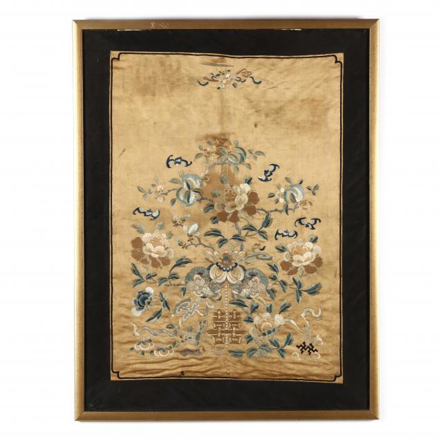 a-framed-chinese-double-happiness-silk-embroidery-panel