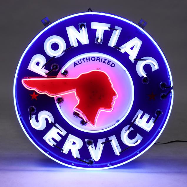 Pontiac Service Neon Sign (Lot 193 - The New Year's Day AuctionJan 1 ...