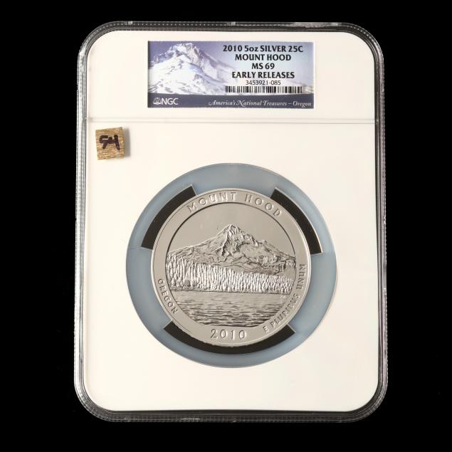 2010-mount-hood-five-ounce-silver-quarter-ngc-ms69-early-releases