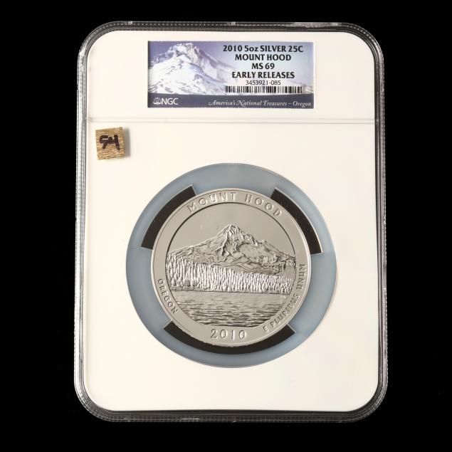 2010-mount-hood-five-ounce-silver-quarter-ngc-ms69-early-releases