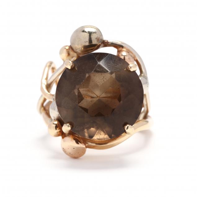 14kt-gold-and-smoky-quartz-ring