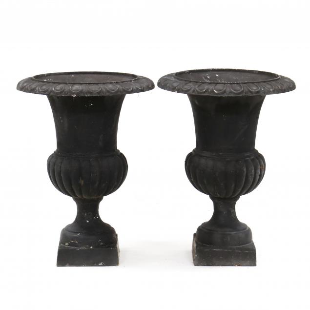 pair-of-classical-style-cast-iron-garden-urns
