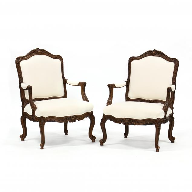 pair-of-louis-xv-style-carved-mahogany-fauteuil