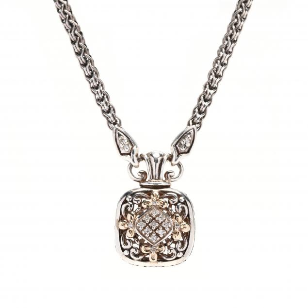 sterling-silver-14kt-gold-and-diamond-necklace