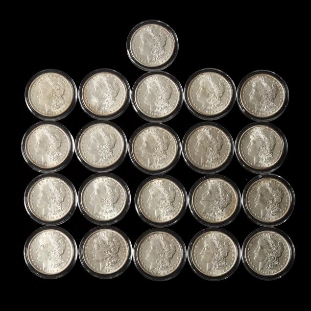 twenty-21-uncirculated-morgan-silver-dollars-includes-1883-cc