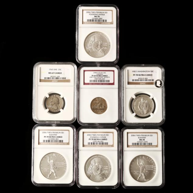 seven-ngc-graded-modern-coins-six-silver-and-two-clad