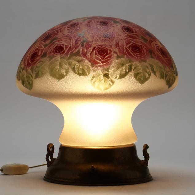 antique-mushroom-shade-table-lamp