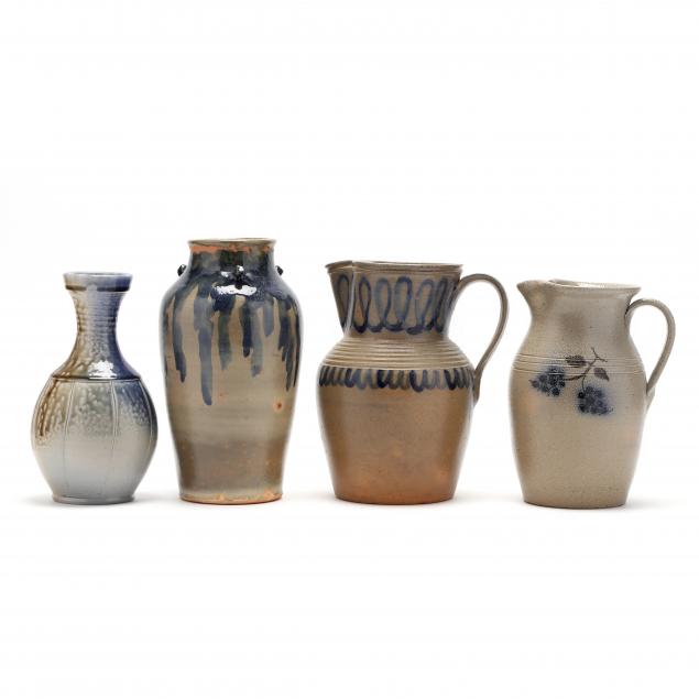 four-pieces-of-seagrove-pottery