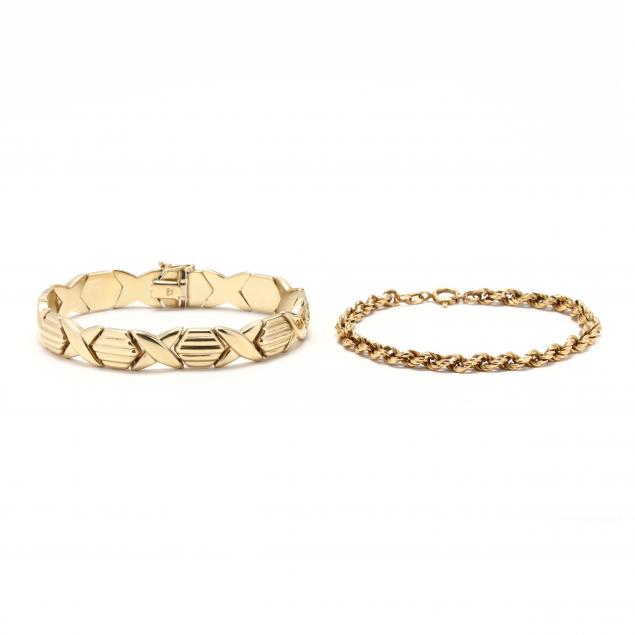 two-gold-bracelets