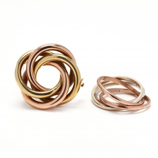 two-14kt-bi-color-gold-jewelry-items