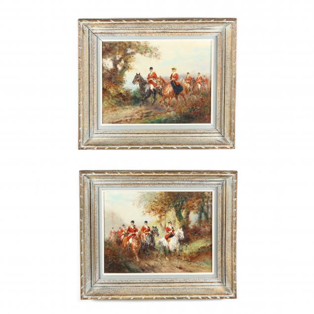 eugene-pechaubes-french-1890-1967-a-pair-of-hunt-scenes