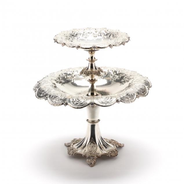 victorian-silverplate-two-tiered-sweetmeat-server