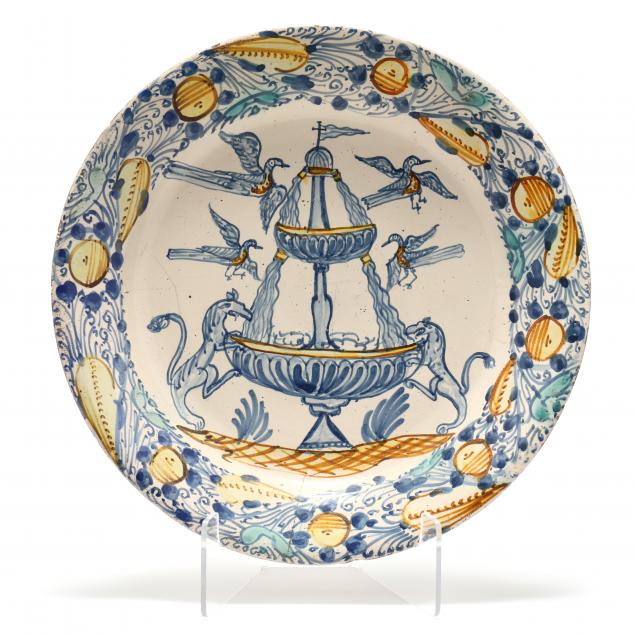 faience-polychrome-charger-of-unique-design