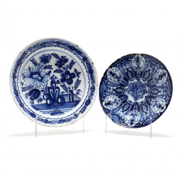 two-delft-blue-and-white-plates-one-i-the-greek-a-i-pottery