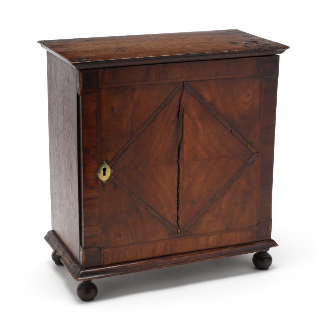 antique-english-inlaid-oak-spice-cabinet