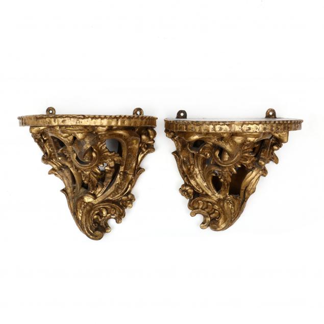 near-pair-of-antique-rococo-style-gilt-wall-brackets