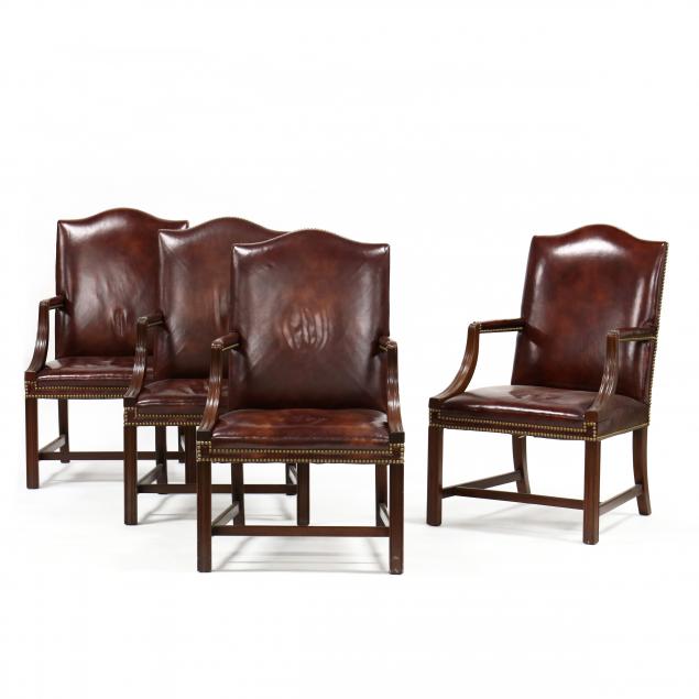 hickory-chair-set-of-four-leather-lolling-chairs