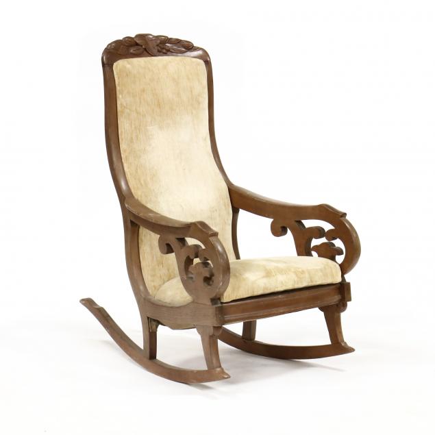 att-thomas-day-carved-walnut-rocking-chair