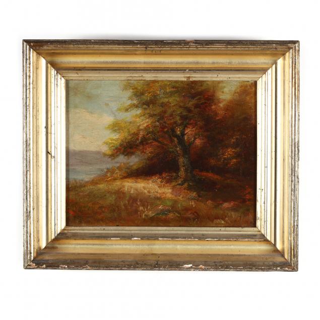 an-antique-american-school-autumnal-landscape-painting