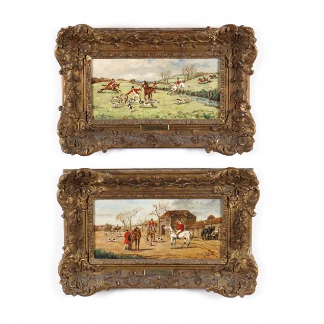 hamlin-watson-english-19th-20th-century-a-pair-of-hunt-scenes