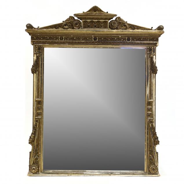 an-impressive-antique-carved-and-gilt-over-mantel-mirror