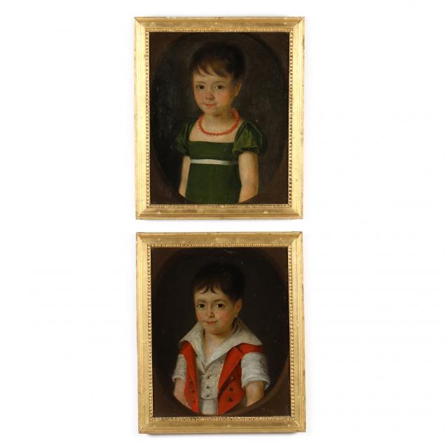 french-school-early-19th-century-pair-of-antique-child-portraits