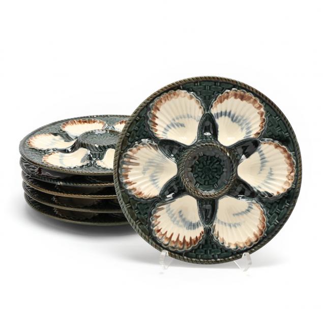 a-vintage-set-of-six-longchamps-majolica-oyster-plates