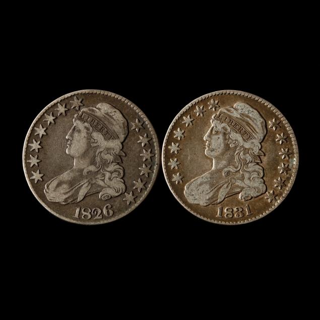 1826-and-1831-capped-bust-half-dollars