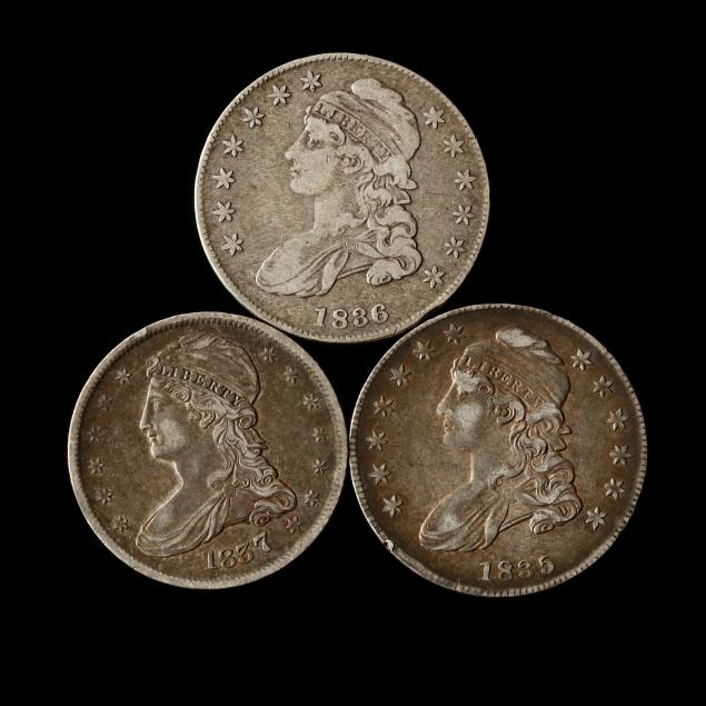 three-later-capped-bust-half-dollars