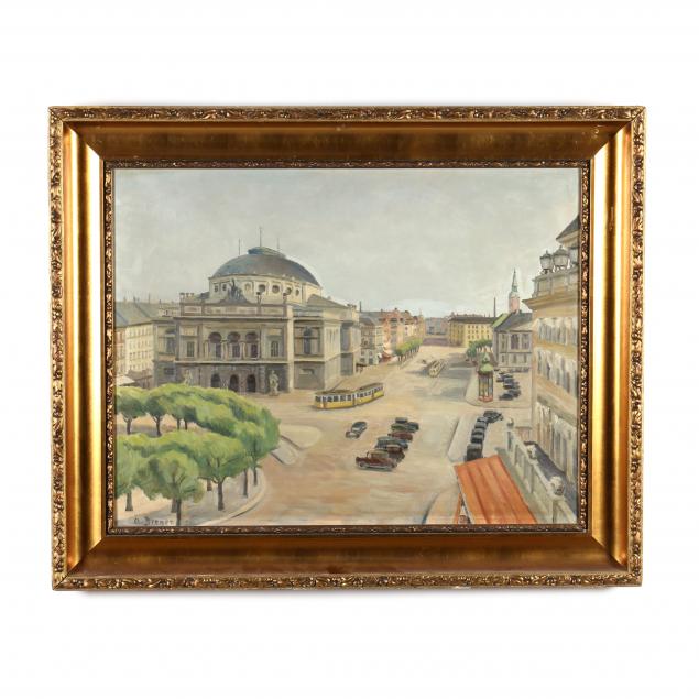 arthur-brener-danish-1886-1959-bird-s-eye-view-of-a-european-avenue