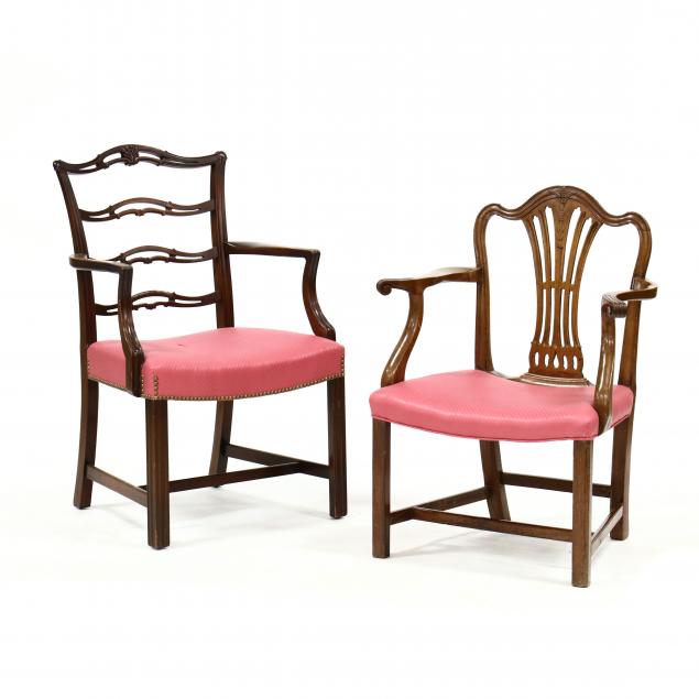 two-chippendale-style-mahogany-armchairs